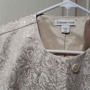 Coldwater Creek Ladies Blazer Jacket size 4-6 Gold